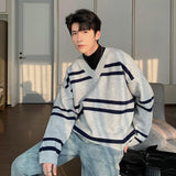 Otusi V-Neck Striped Sweater