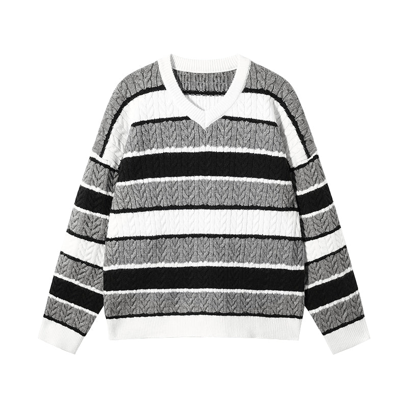 Otusi V-neck Striped Sweater