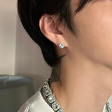 Otusi White Diamond Stud Earrings