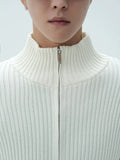 Otusi Zipper Knitted Cardigan Sweater