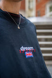 Otusi Black Sweatshirt With Dream Sports Embroidery