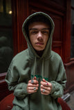 Otusi Green Hoodie With Green DBDNS Embroidery