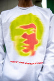 Otusi Long Sleeved T-Shirt in White With Lost In Motion Infrared Print