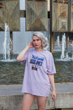 Otusi Short Sleeve Tshirt in Lilac with Croatian Festival Print