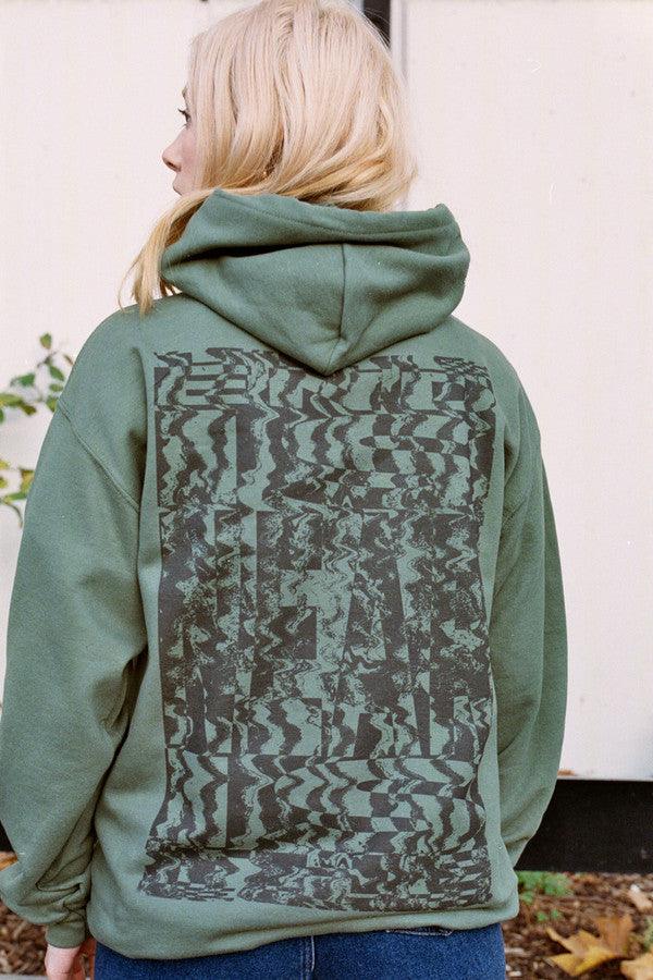 Otusi Military Green Hoodie With Printed 'The End Is Near' Design