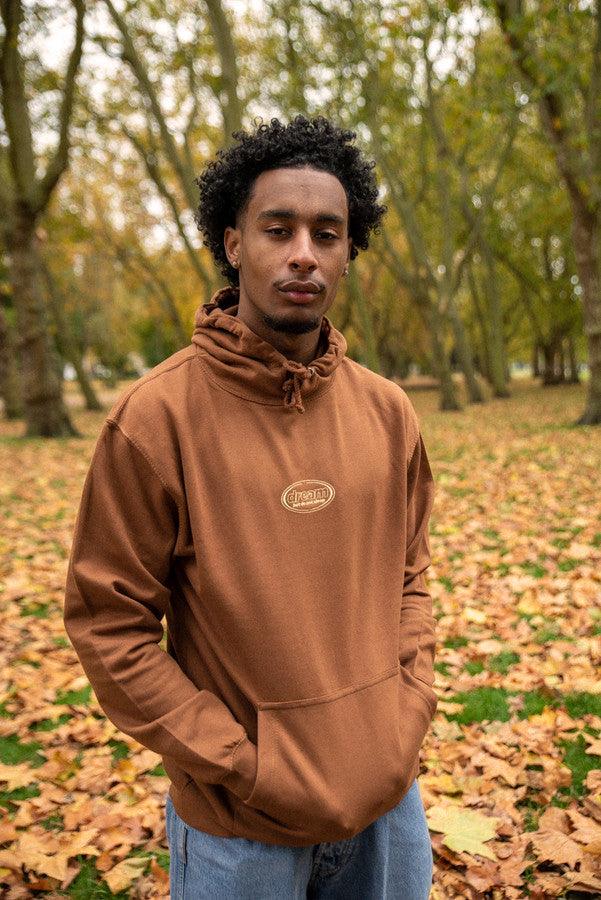 Otusi Hoodie in Caramel Toffee With Oval Logo Embroidery