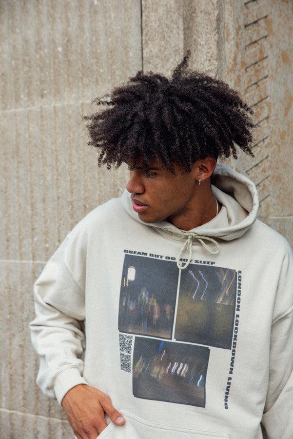 Otusi Hoodie In Sand With Ghost Town Print